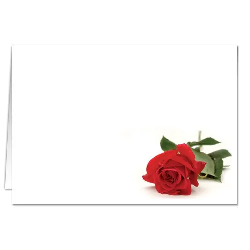 Send flowers and add a card with an elegant rose