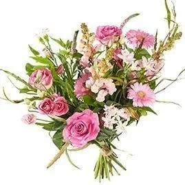 Bouquet Mixed pink flowers; excl. vase