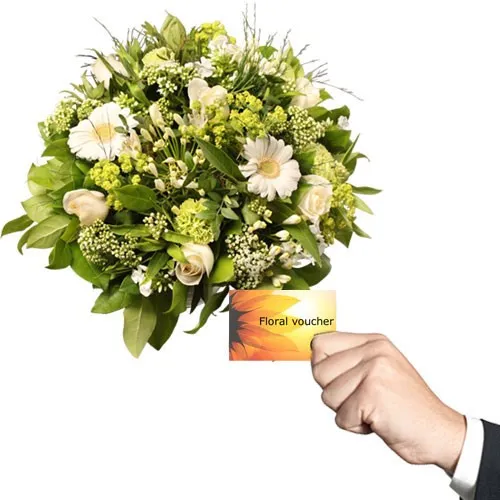 Bouquet with Floral voucher - 72H - - Belgium