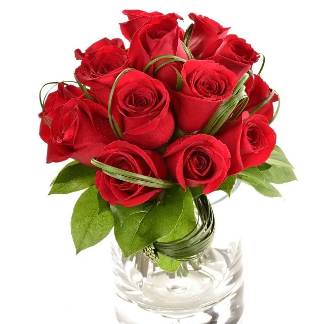 12 Stems Roses with Vase - Hong Kong SAR China