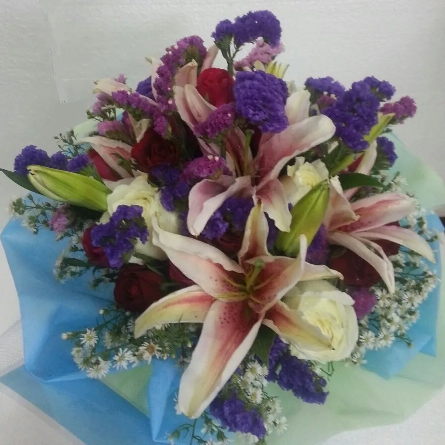 Funeral/Sympathy Bouquet in mixed colours - Myanmar (Burma)
