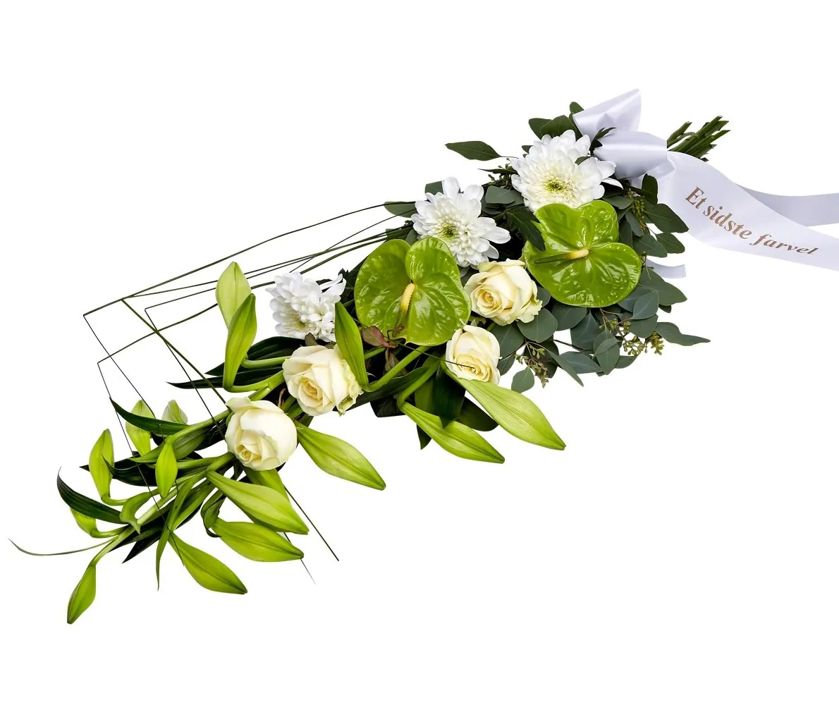 Funeral spray with ribbon - Denmark