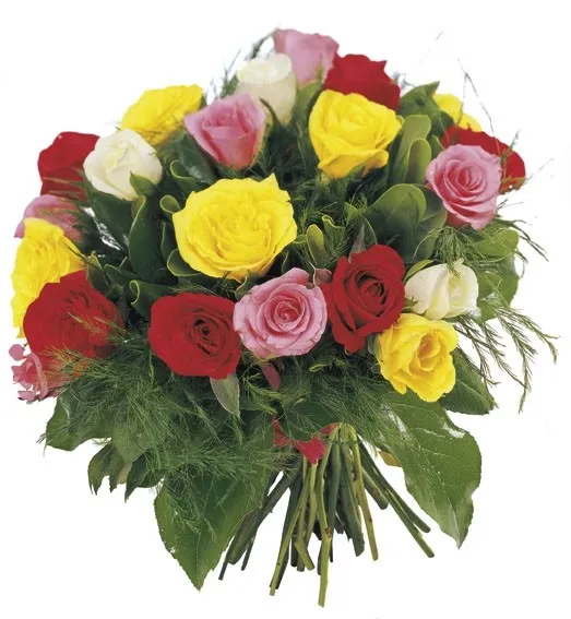 BOUQUET OF ROSES IN VARIOUS COLORS