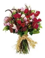 Mixed Cut Flowers Vibrant reds