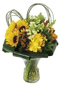 Bouquet in glass vase