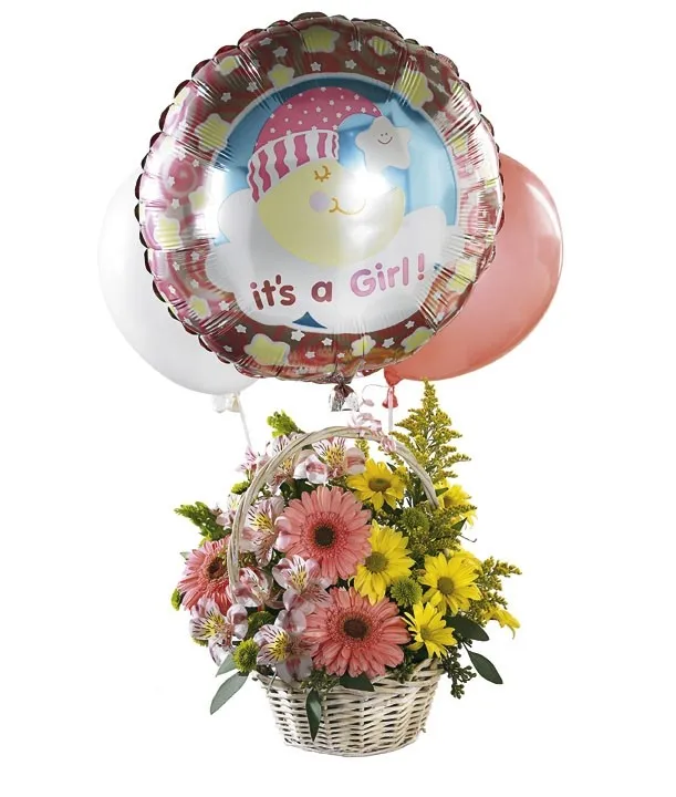 Bouquet with Balloons - for a girl!