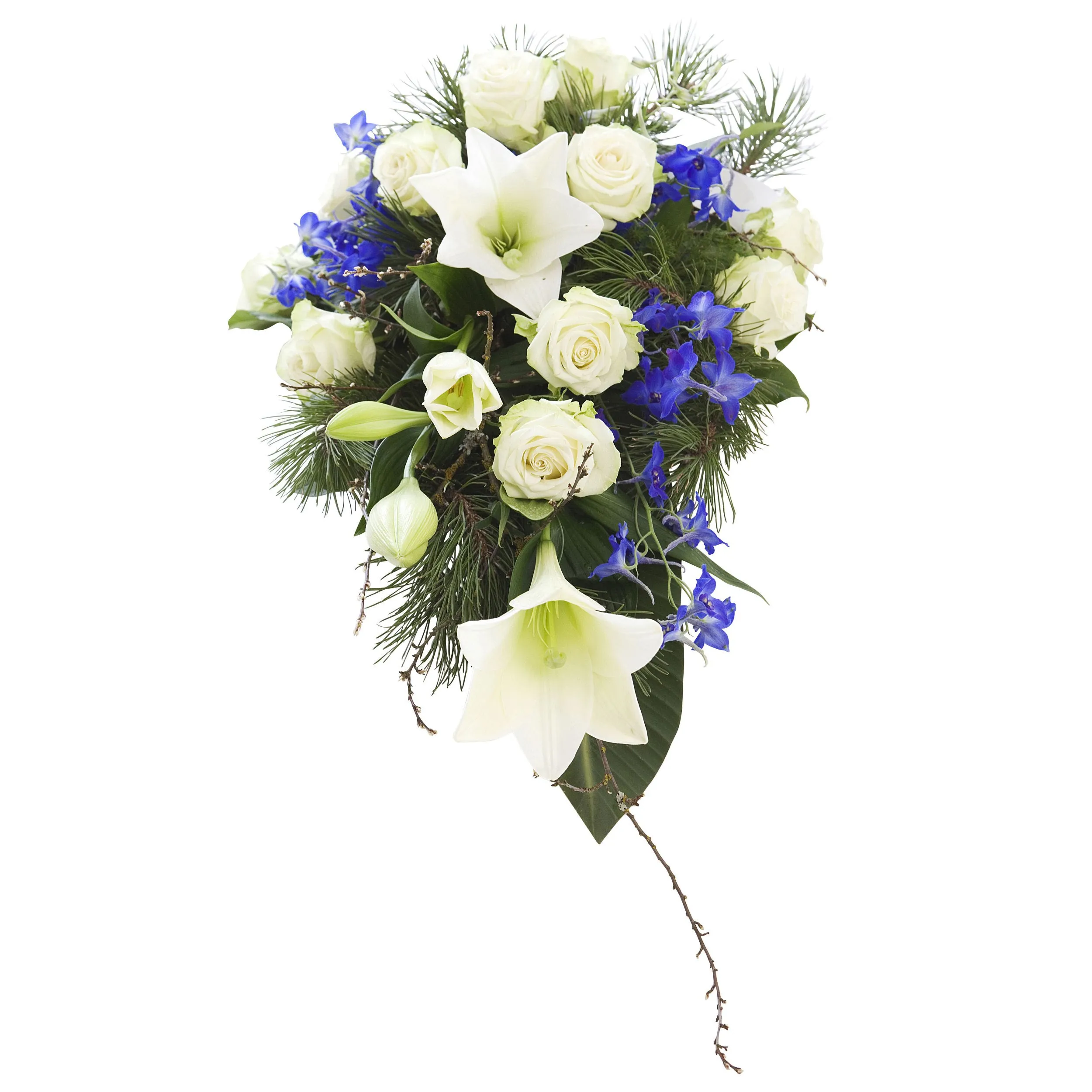 The sky is blue and white -funeral arrangement - Finland
