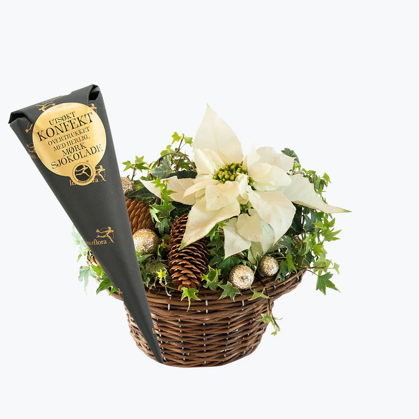 White Christmas basket With Confectionary Dream