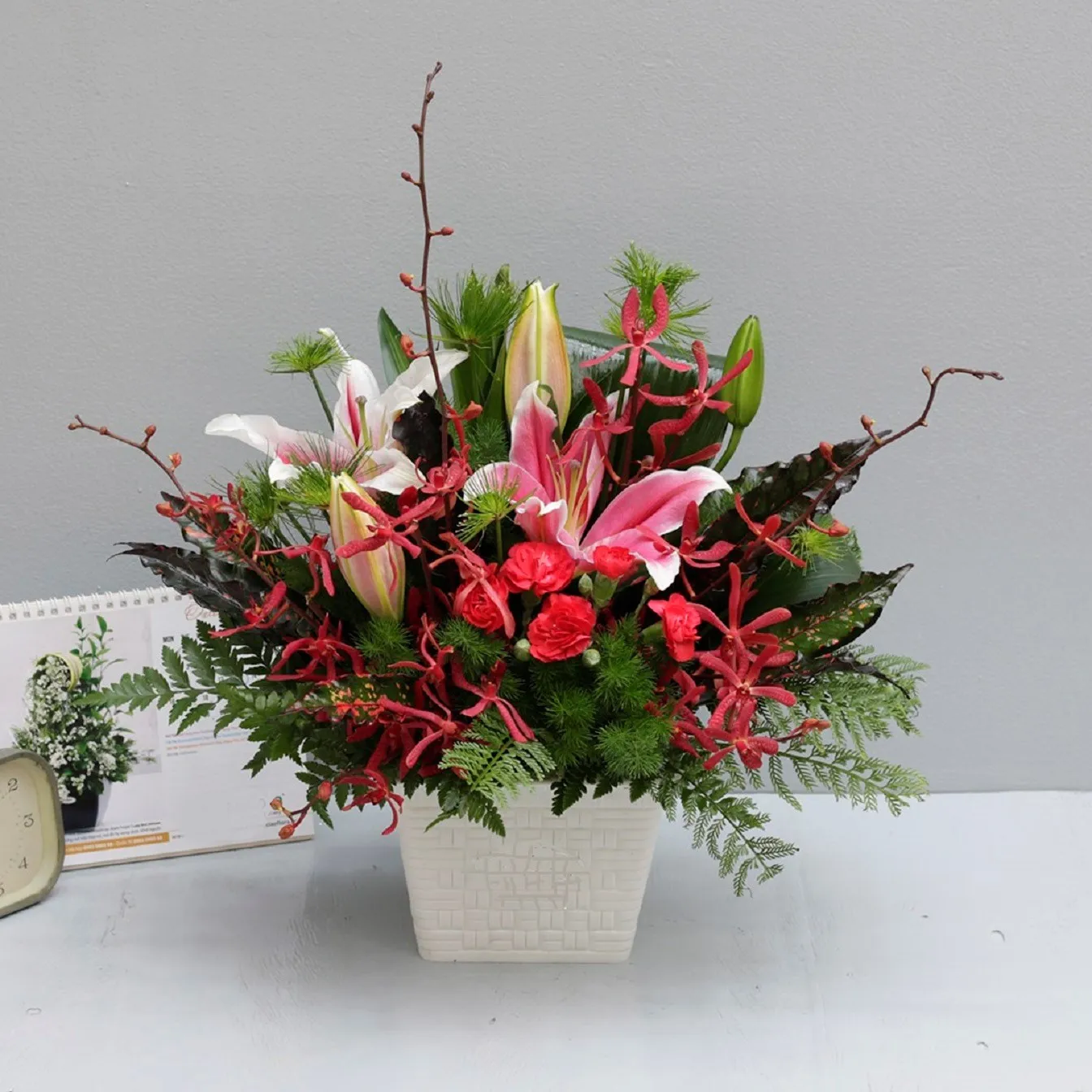 Red Pink and Green Arrangement - Wietnam