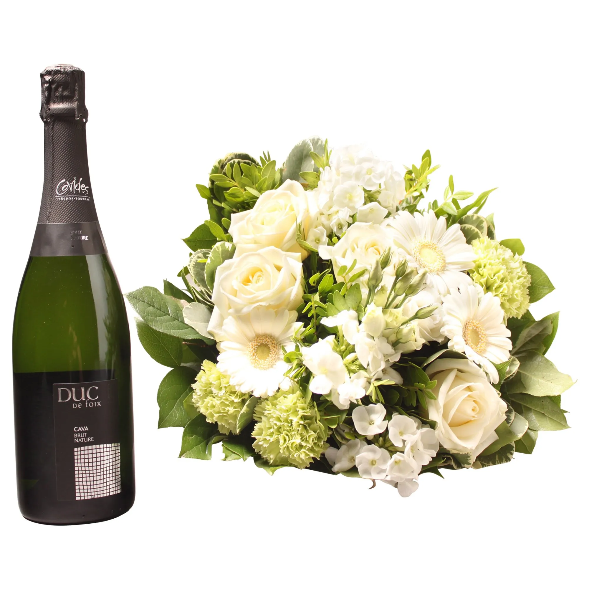 White bouquet with Cava - Belgium