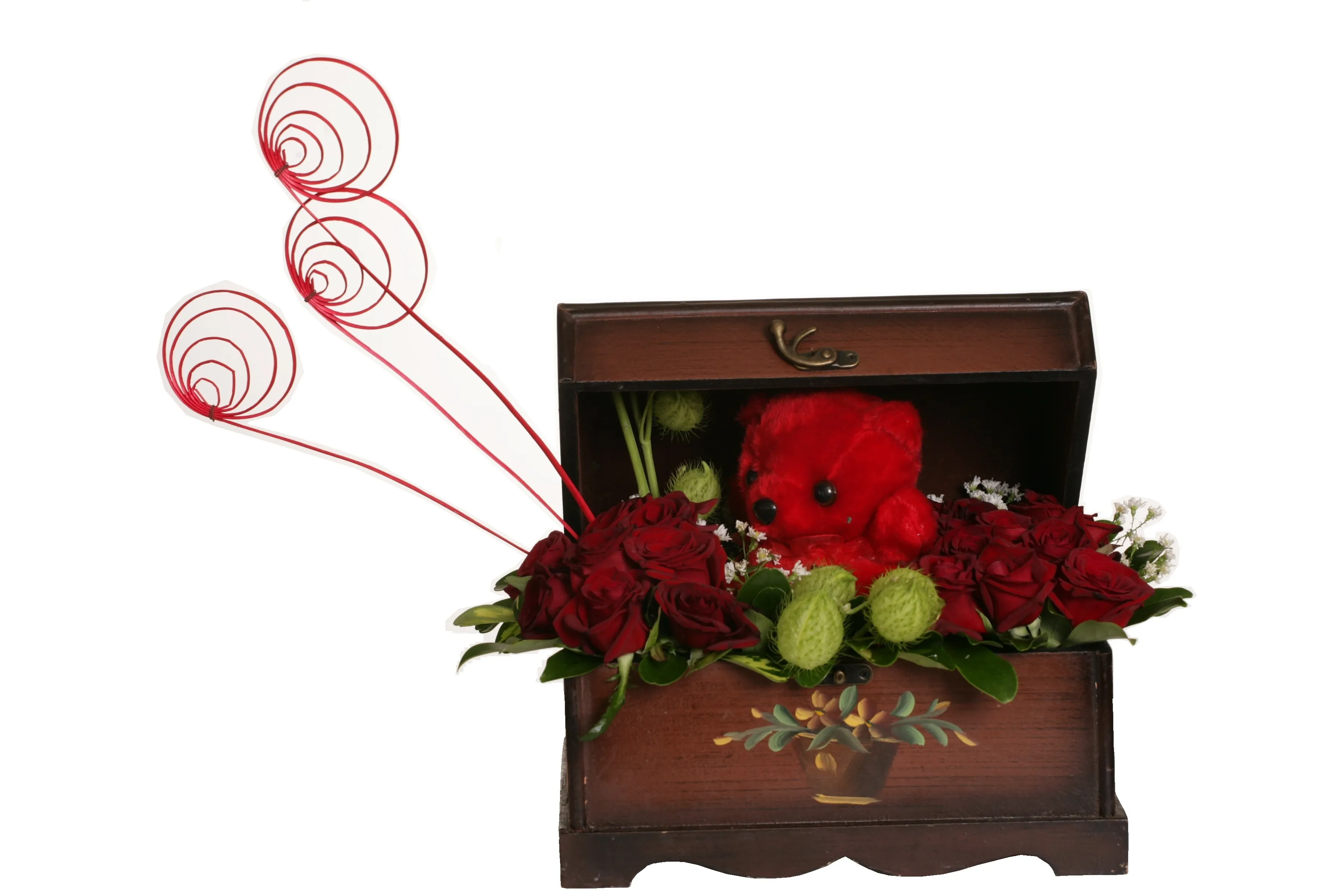 Arrangement in a box