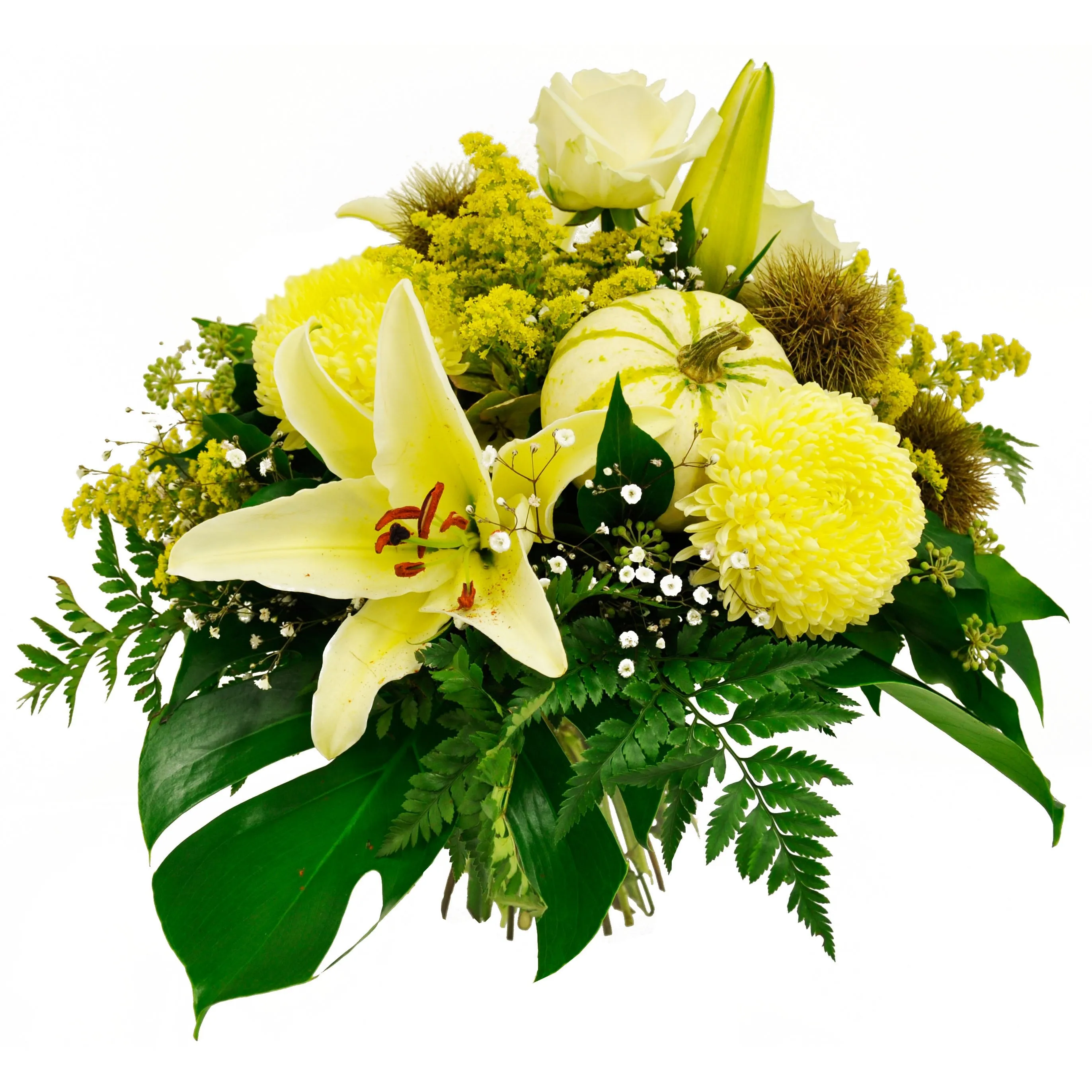 Seas MCF autumn style in white,green/light yellow, some autumn deco like light yellow pumpkin