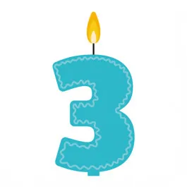 Świeczka cyferka 3