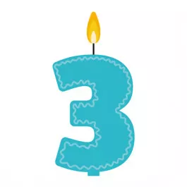 Świeczka cyferka 3