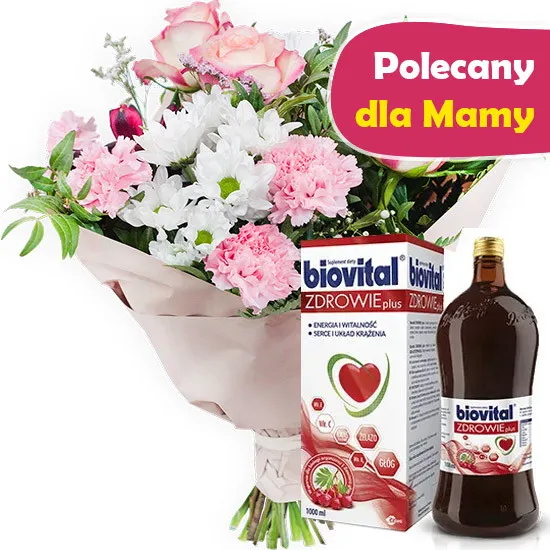 Bukiet pastelowy z Biovitalem - Poczta Kwiatowa® kwiaty mieszane i sezonowe