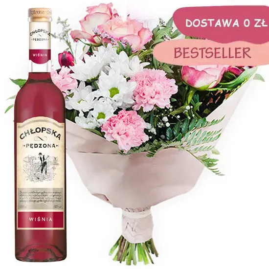 Pastel Bouquet with vodka - Poczta Kwiatowa® flowers
