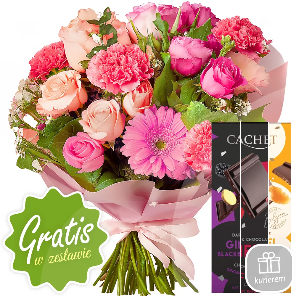 Pastel bouquet- Poczta Kwiatowa® mixed and seasonal flowers