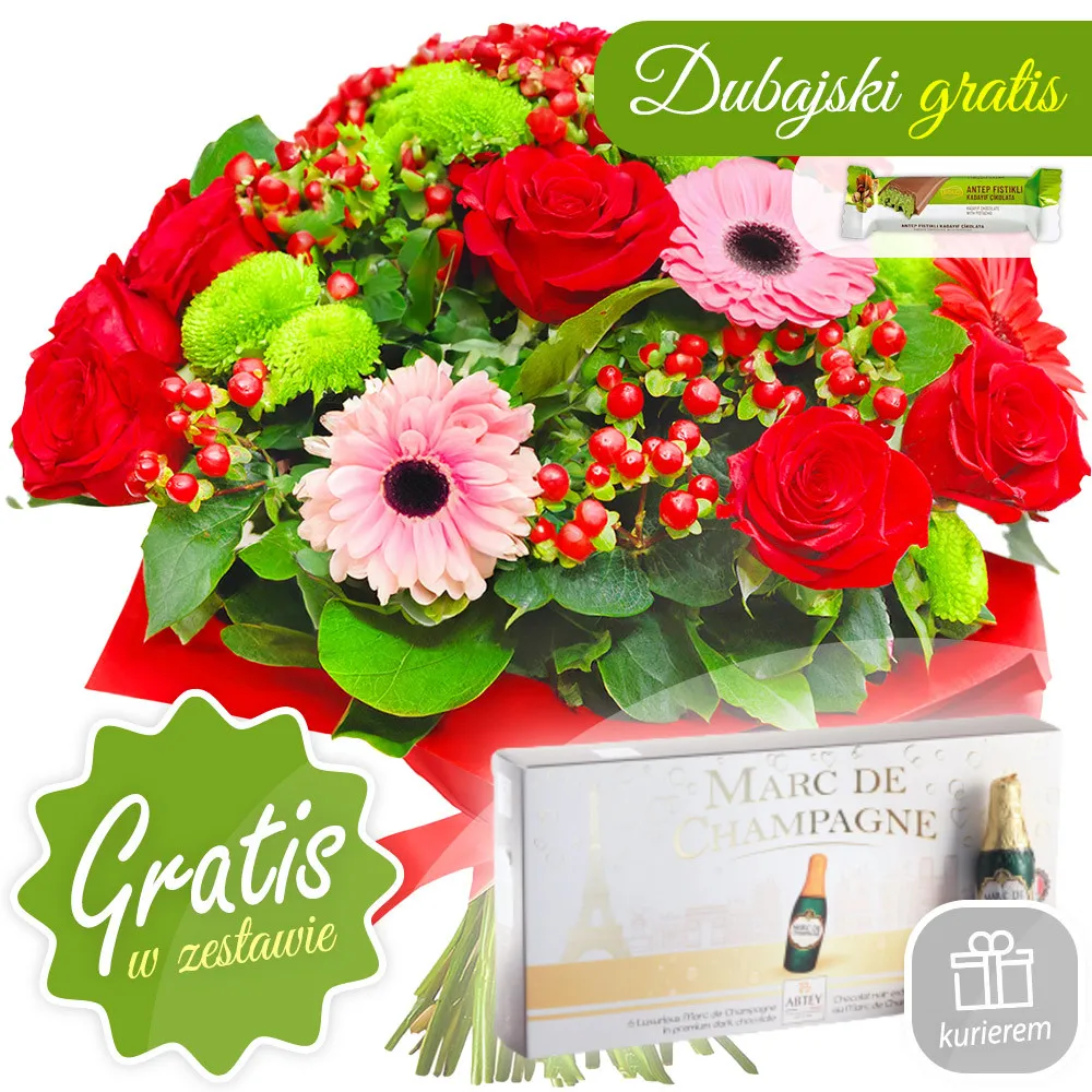 Emotion Bouquet with a sweet addition | Poczta Kwiatowa®