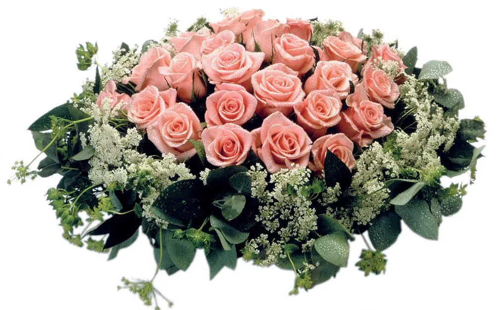 Table Arrangement of Pink Roses - Russia