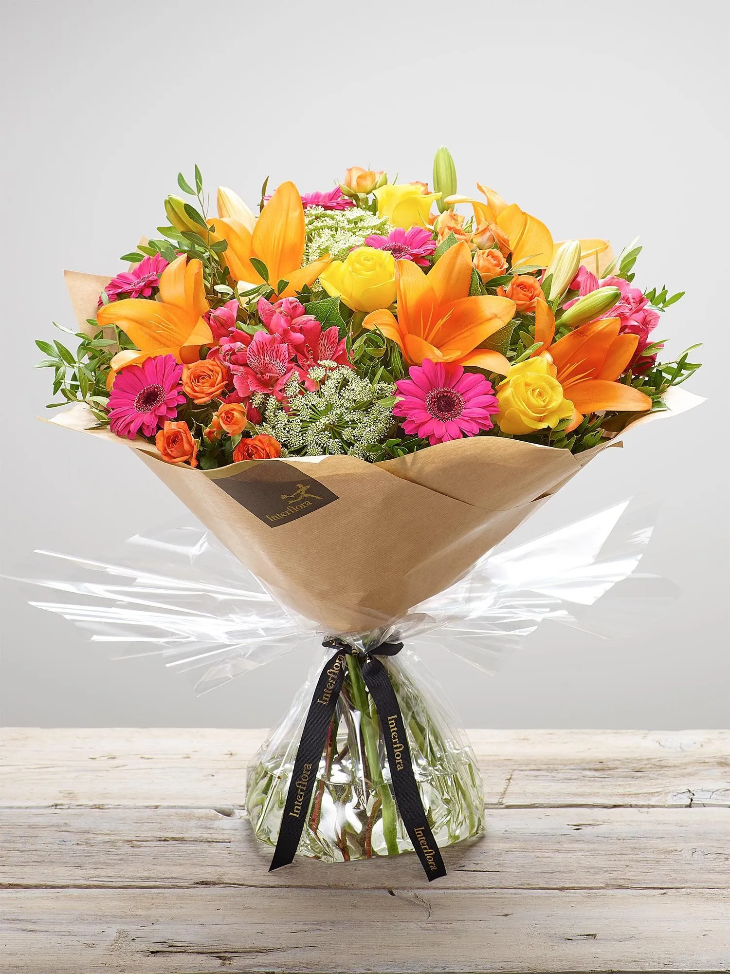 LARGE FLAMING FIESTA HAND-TIED