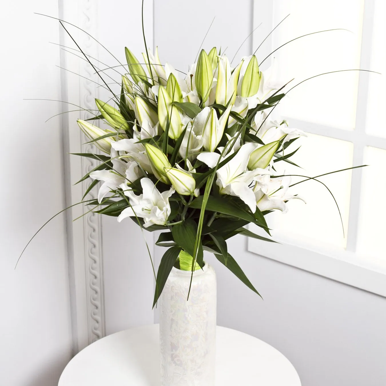 Sympathy Bouquet with White Lilies - Belarus