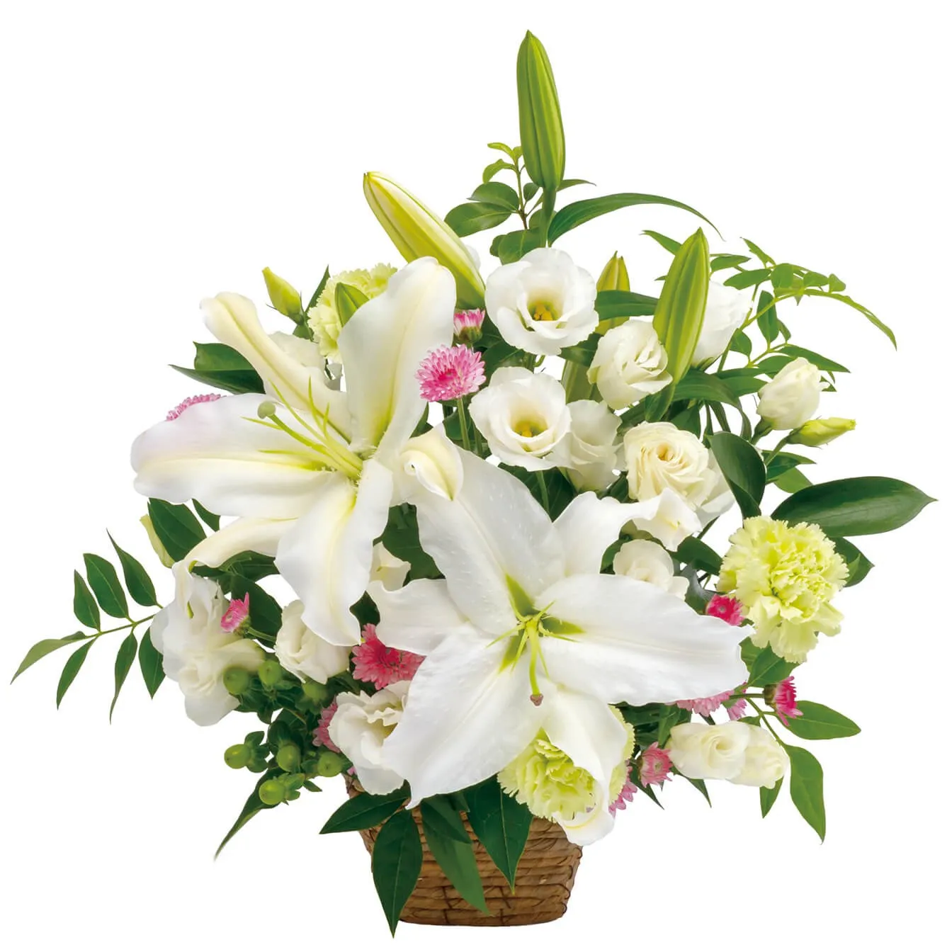 Sympathy arrangement in white with some pastel colors - Japan