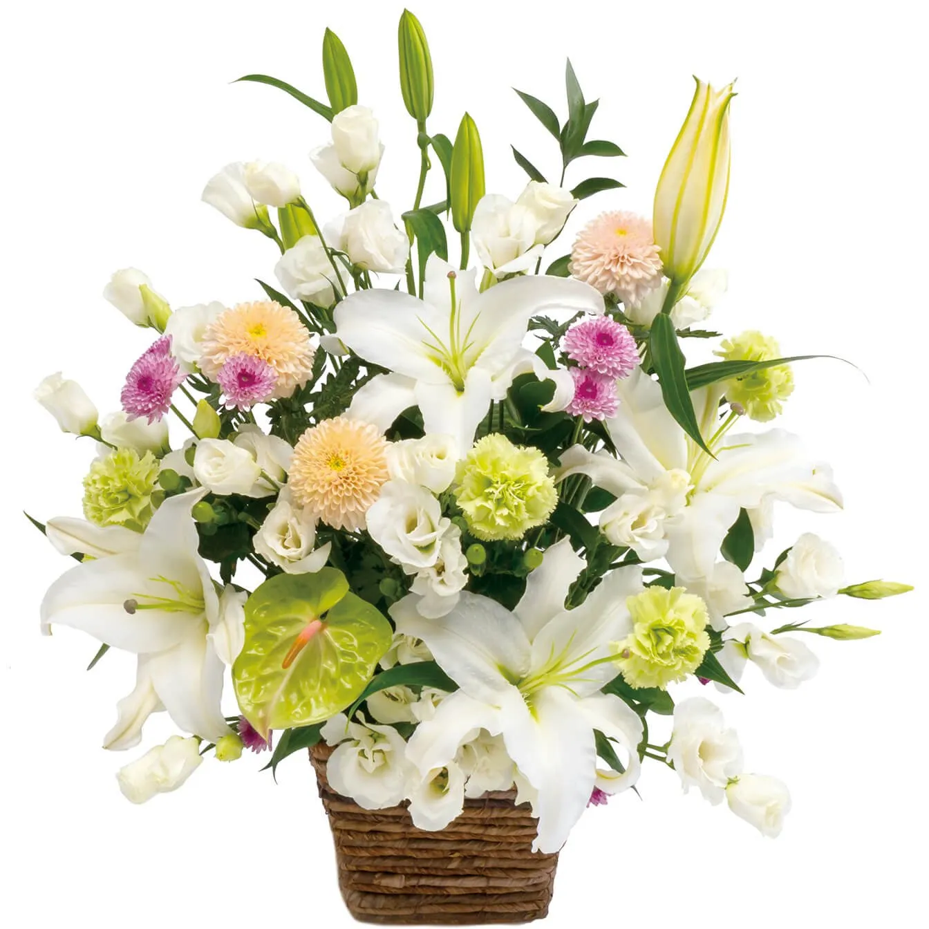 Large sympathy arrangement in white with some pastel colors - Japan