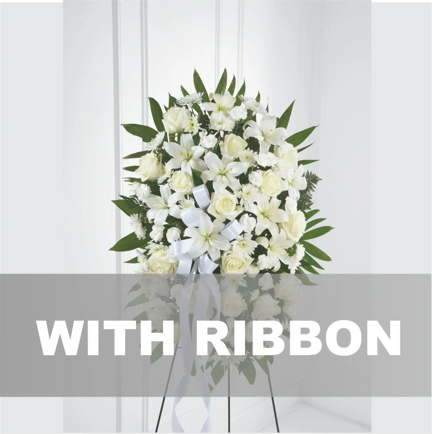 Funeral/Spray Arrangement with ribbon - Bermuda