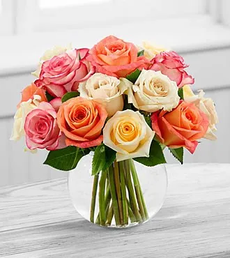 E9-4817 The Sundance™ Rose Bouquet - VASE INCLUDED - Bahamas