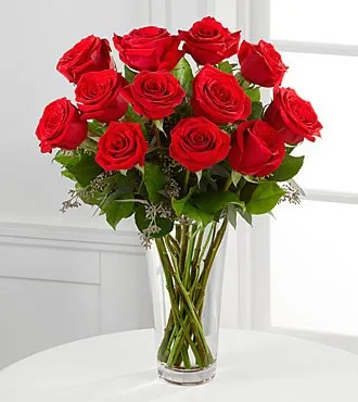 The Long Stem Red Rose Bouquet - VASE INCLUDED - South Korea