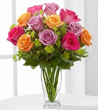 The Pure Enchantment Rose Bouquet by FTD - VASE INCLUDED - Turks & Caicos Islands
