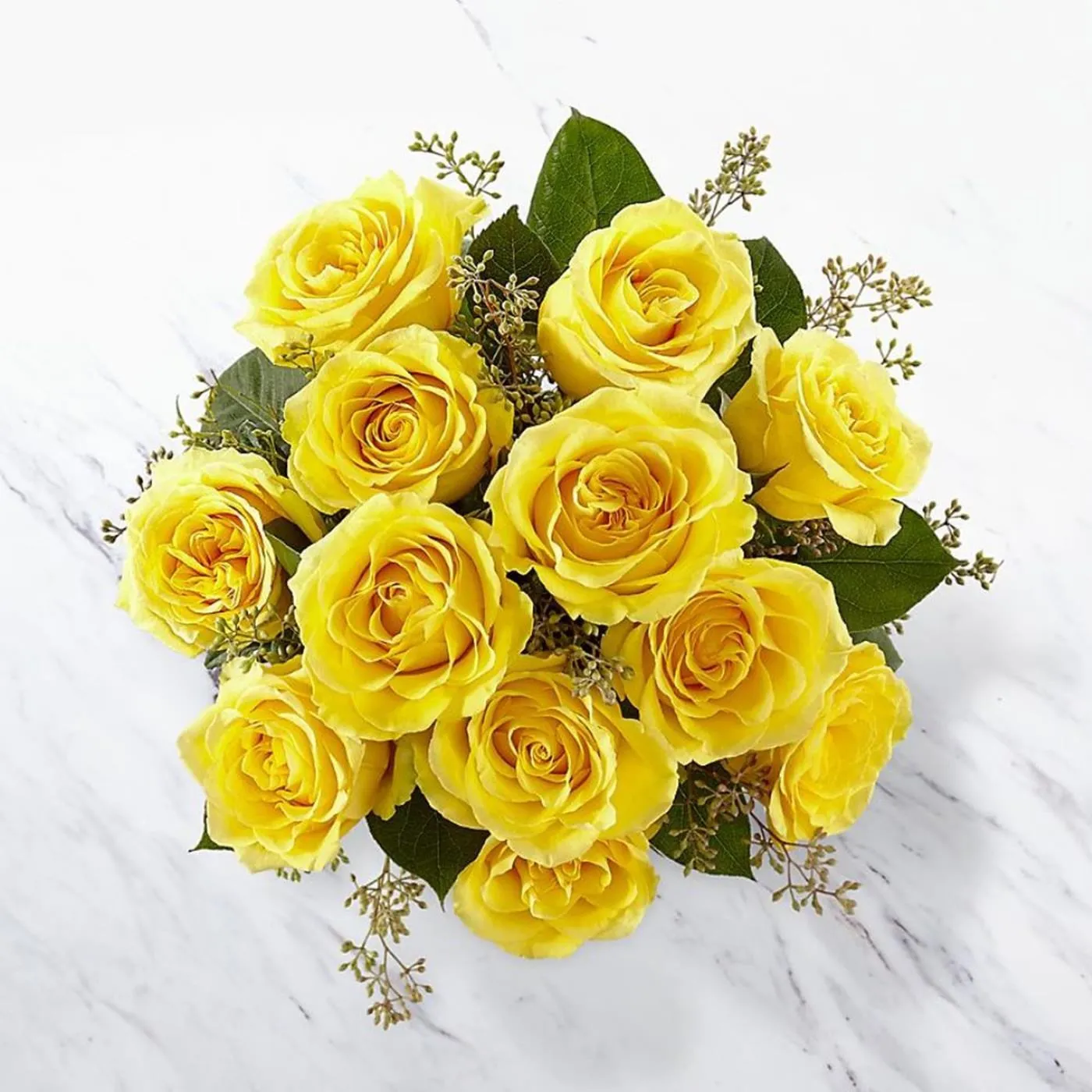 12 Yellow Rose Bunch - Botswana