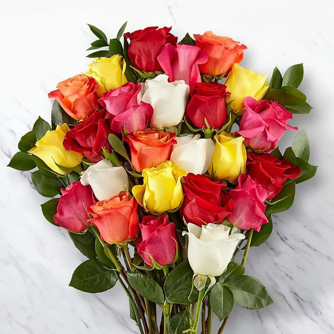 24 Mixed Roses Bunch - Botswana