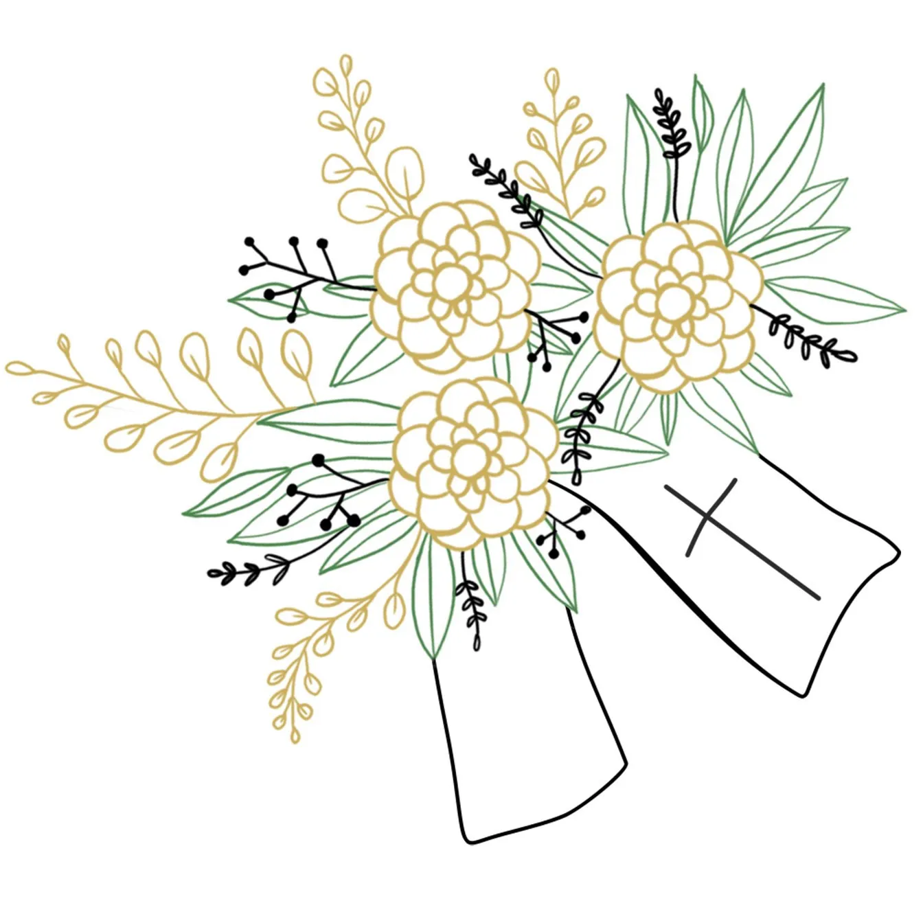 Funeral Sheaf with Ribbon - Germany
