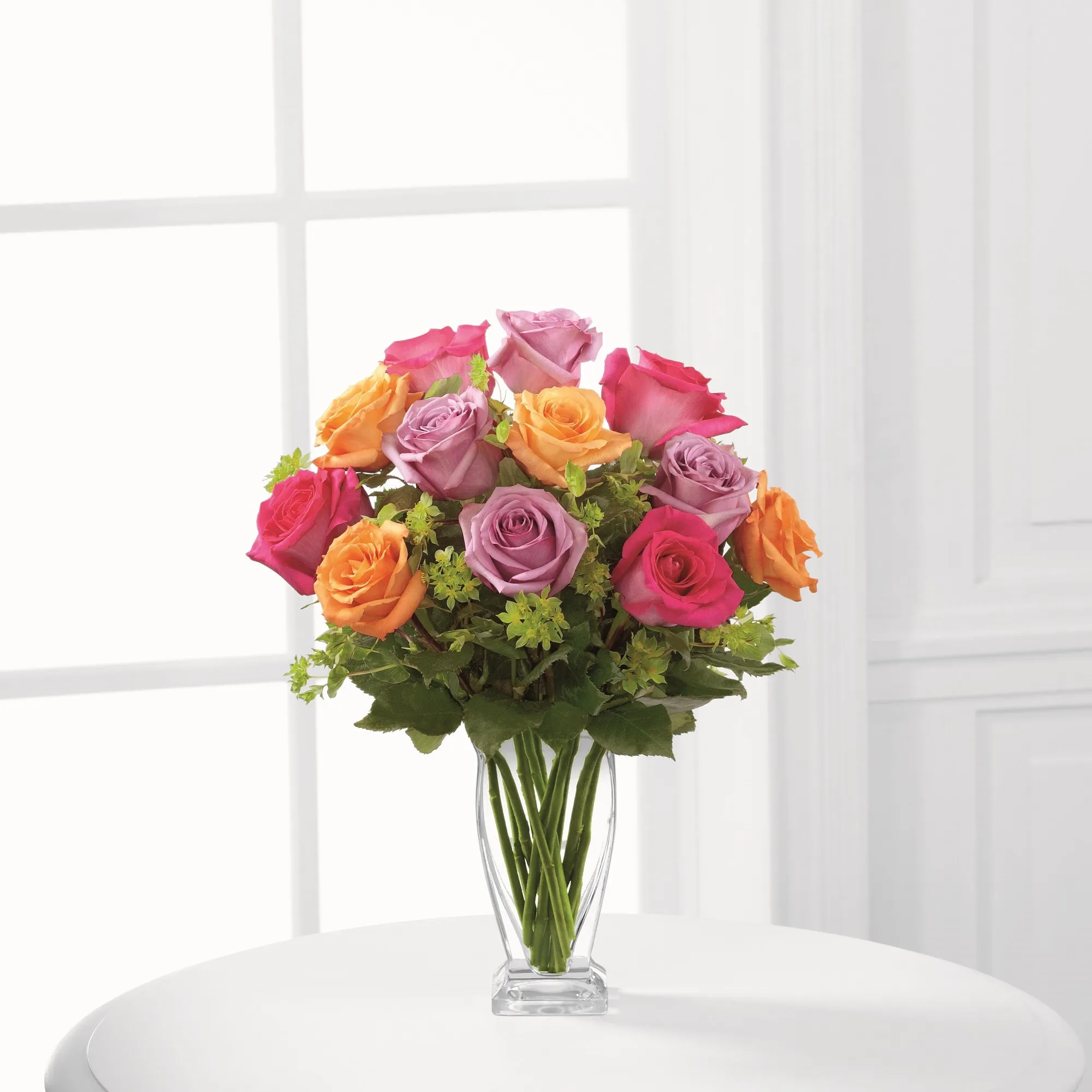 E6-4821 The Pure Enchantment™ Rose Bouquet - VASE INCLUDED - Trinidad & Tobago