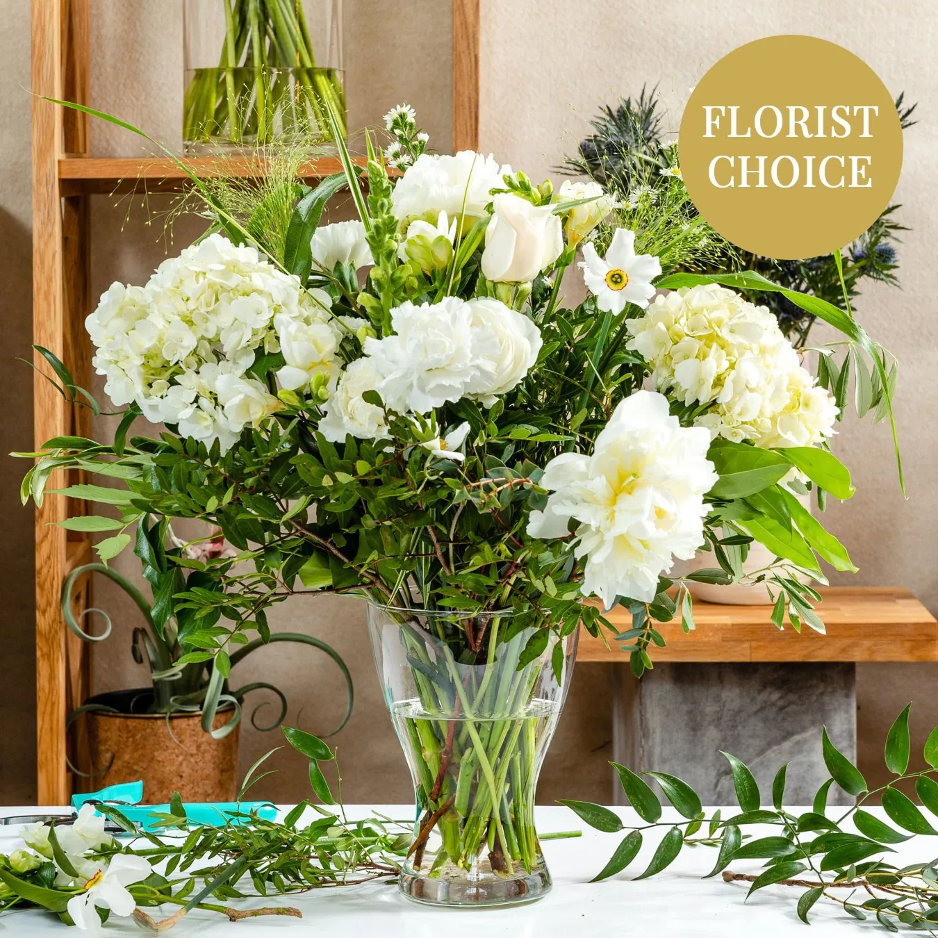 White florist's fantasy bouquet - Latvia