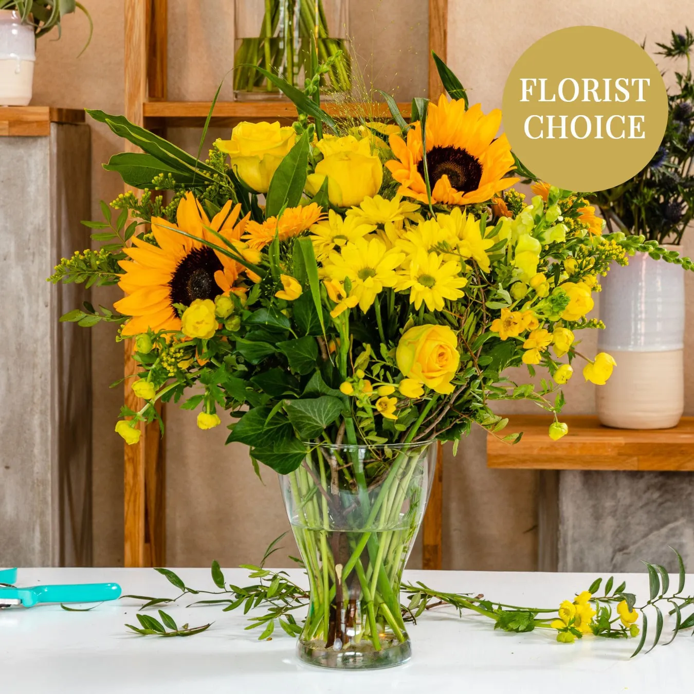 Yellow florist's fantasy bouquet - Latvia