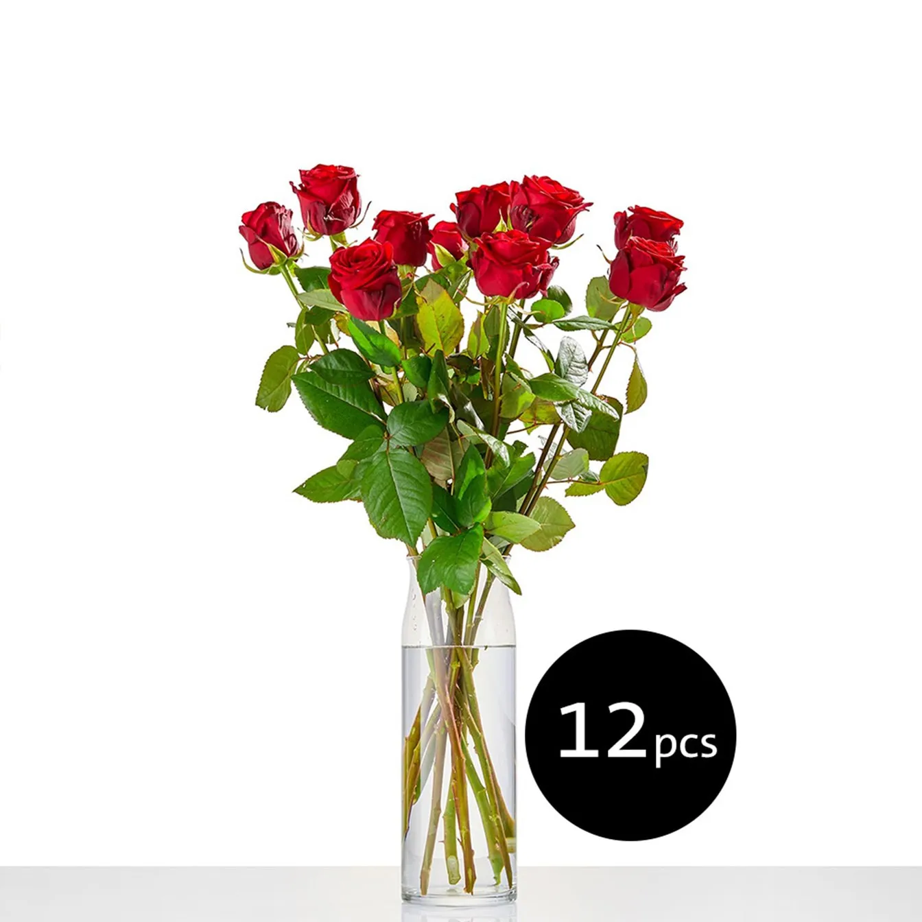 12 roses medium stemmed - Netherlands