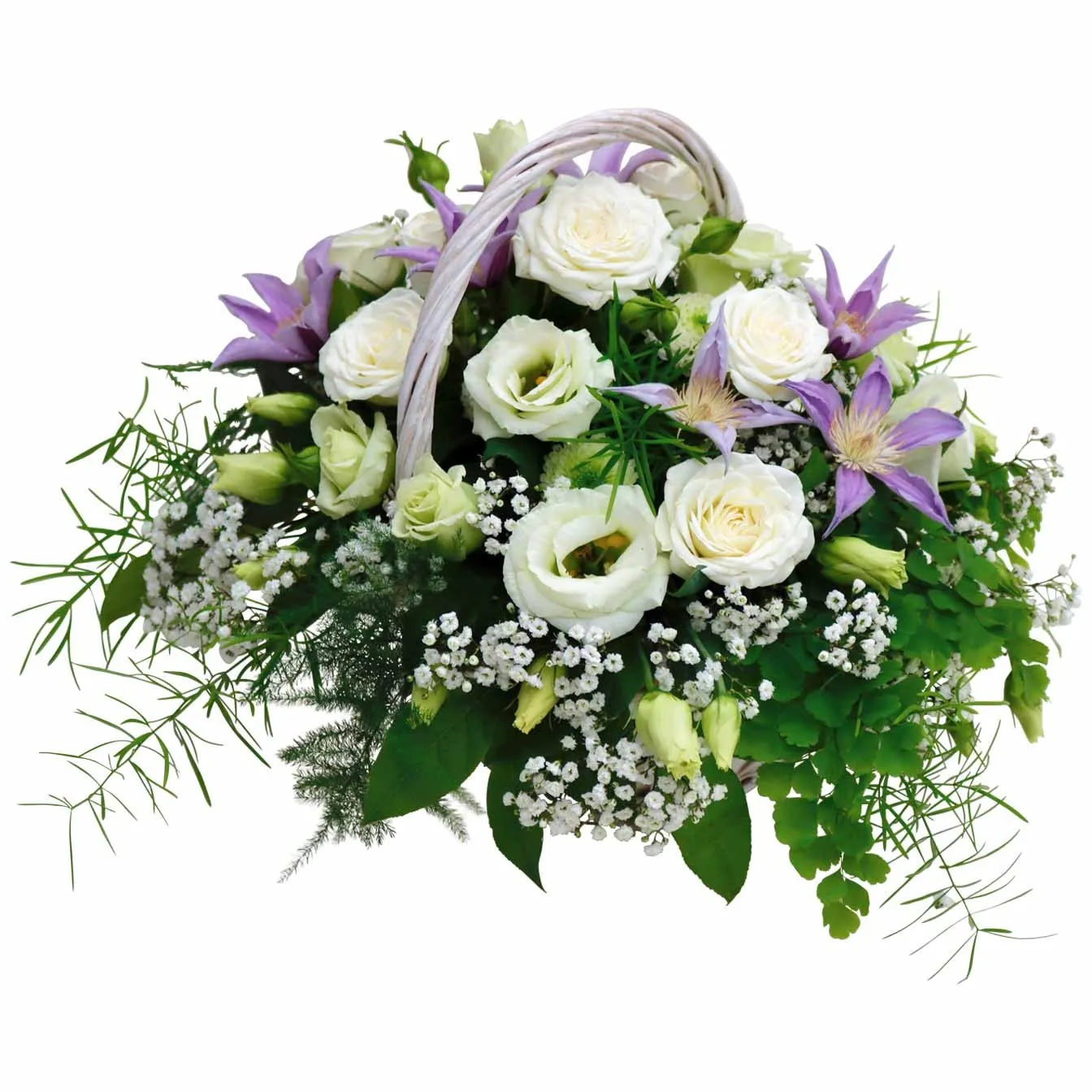 Basket of flowers lilac-white - Finland