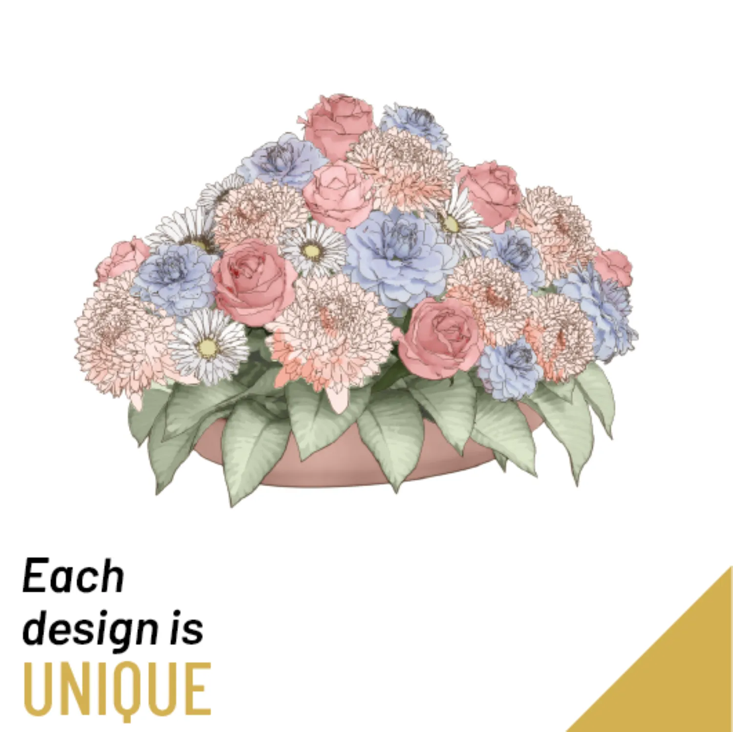 Funeral spray arrangement - Réunion