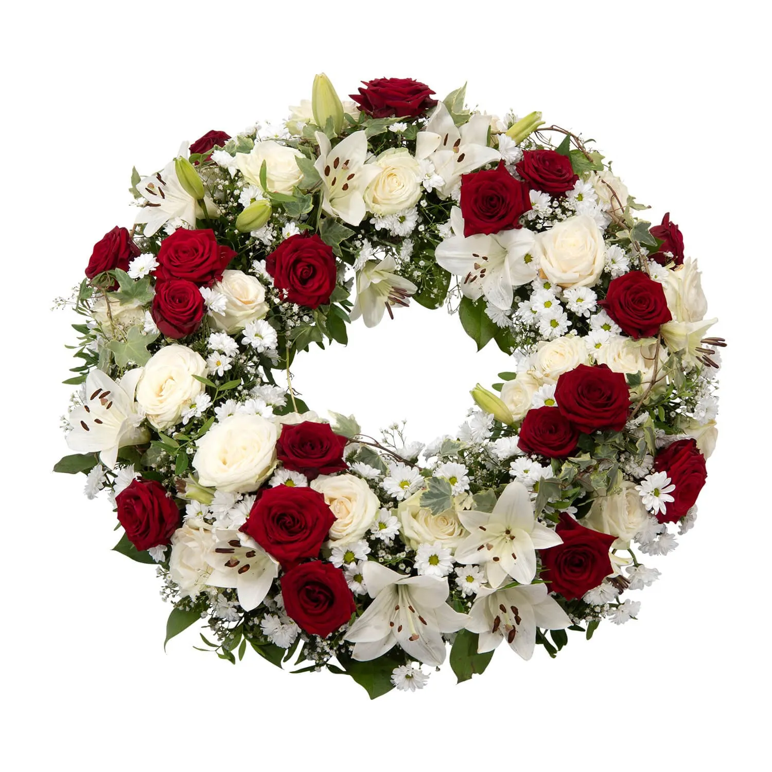 Funeral wreath in red and white - Czechia