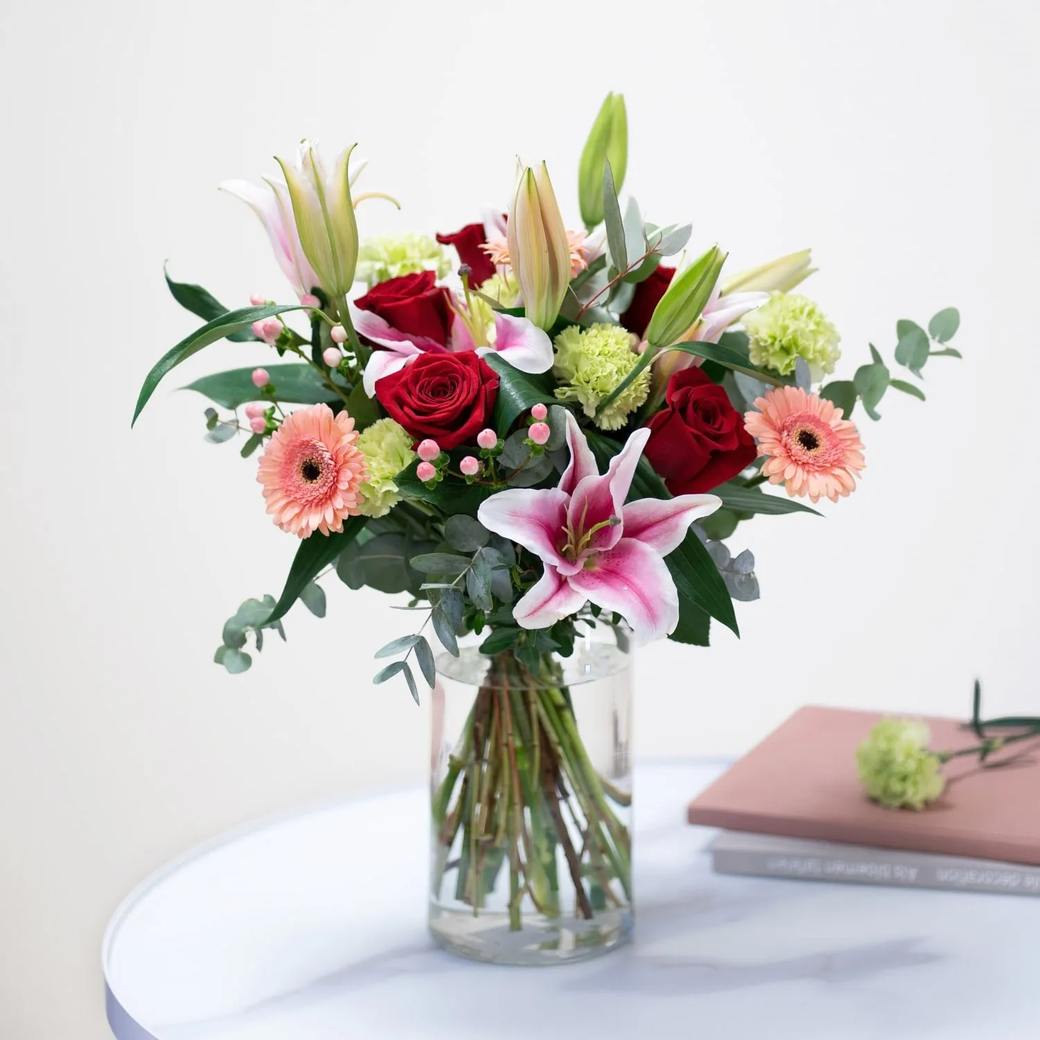 Bouquet of Roses with Lilies - Portugal