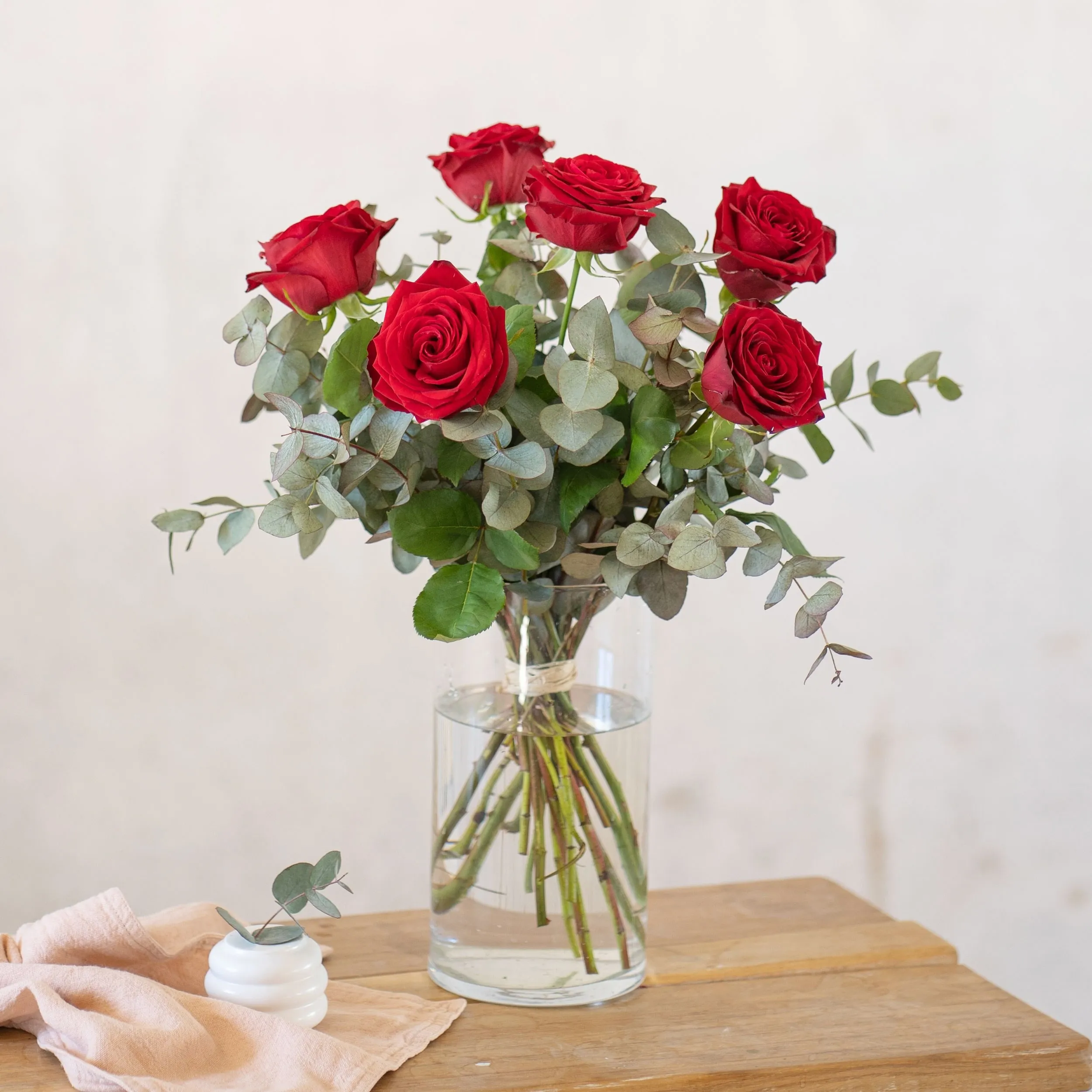 Bouquet of 6 red roses - Portugal