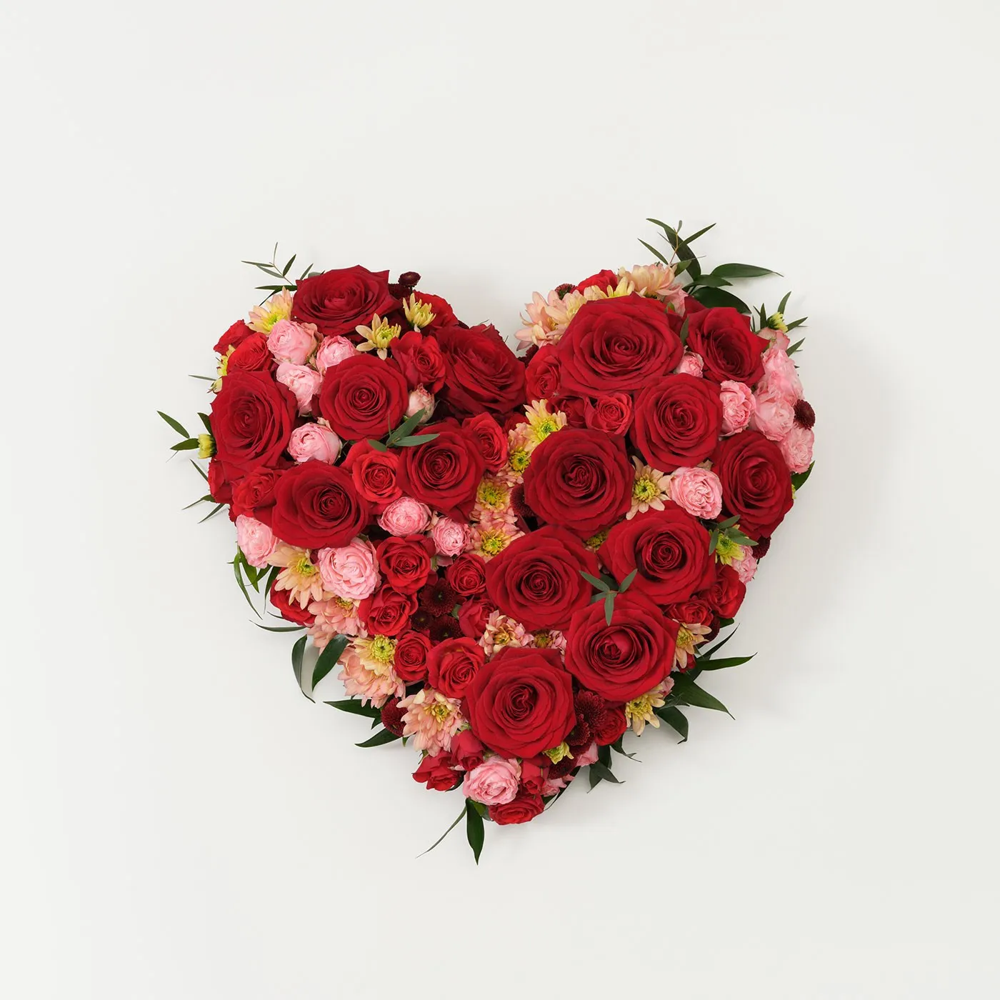 Funeral arrangement, heart shaped - Sweden