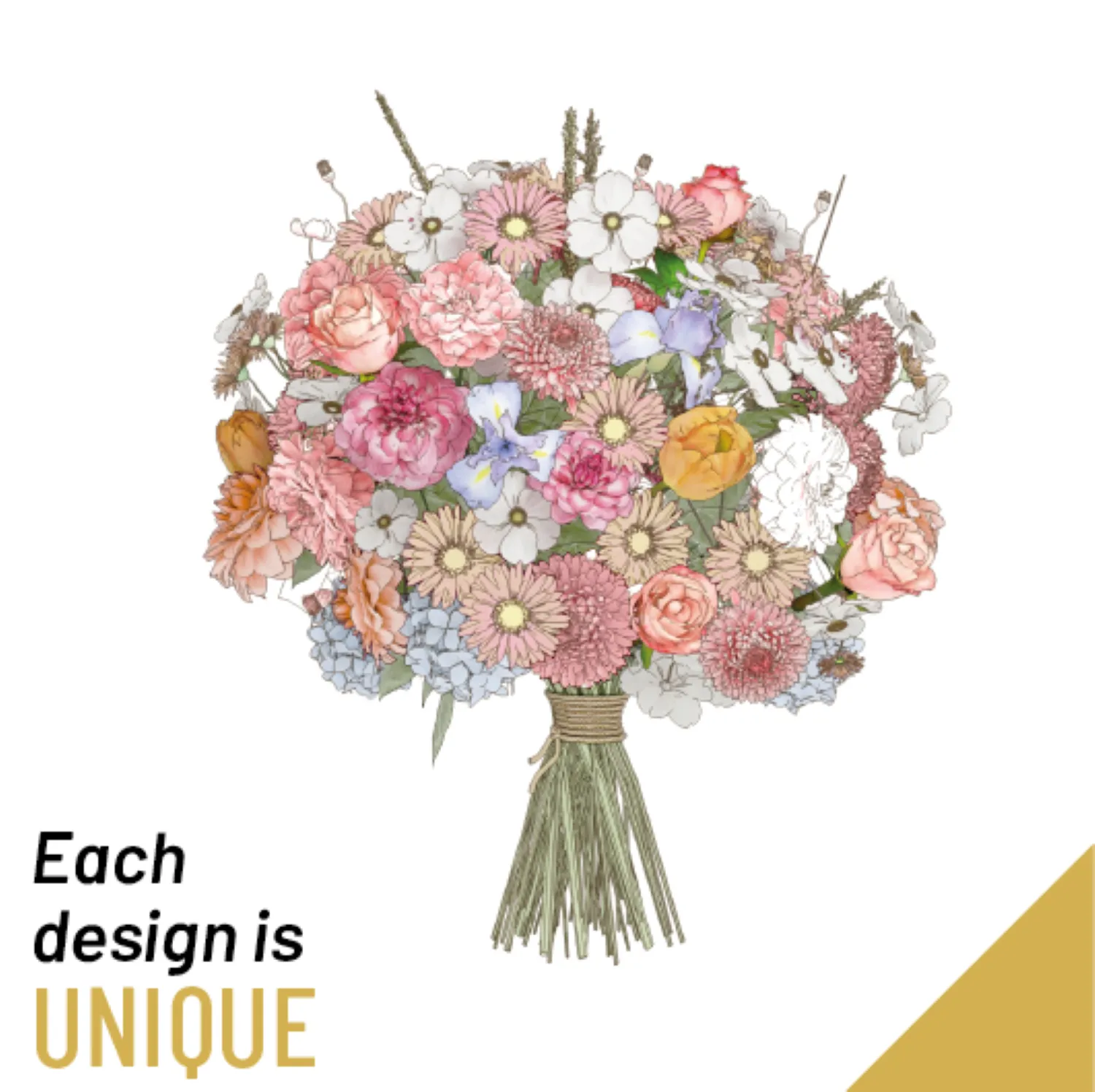 Bouquet of Seasonal Cut Flowers - Côte d’Ivoire