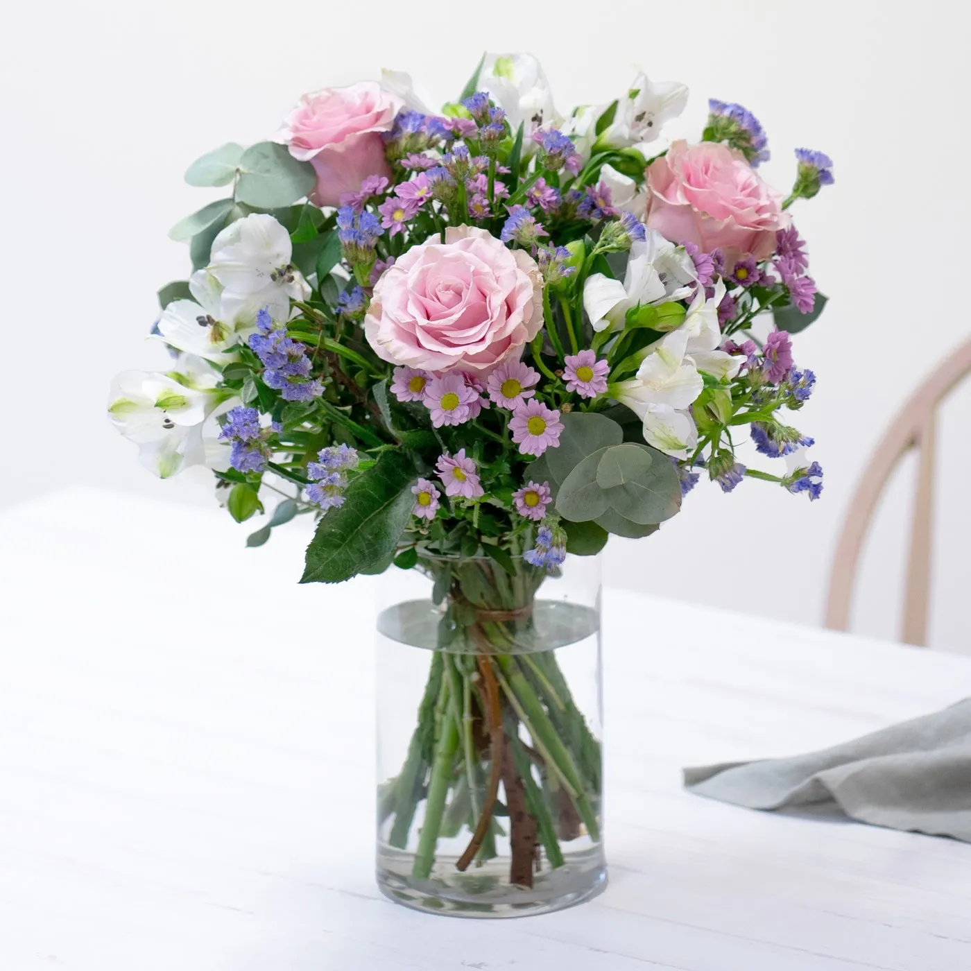 Bouquet of roses and mixed flowers with decorative greenery - Andorra