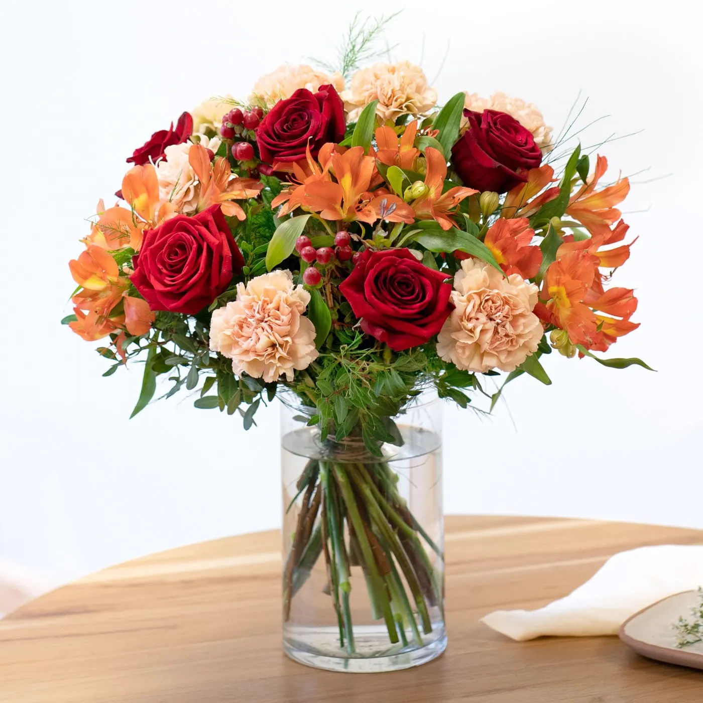 Mixed Bouquet of warm orange and red Shades - Andorra