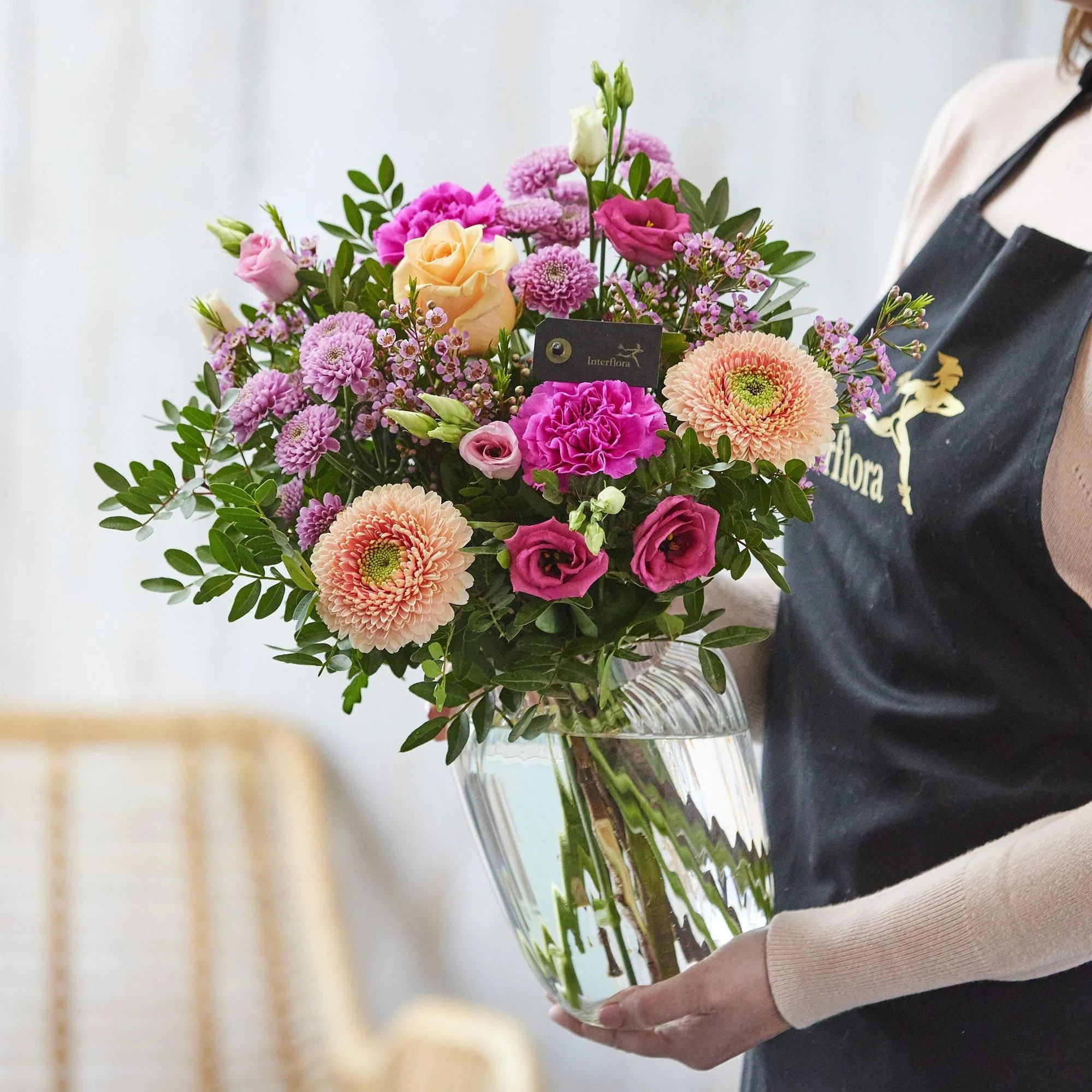 Handcrafted Bouquet in a Vase - Ireland