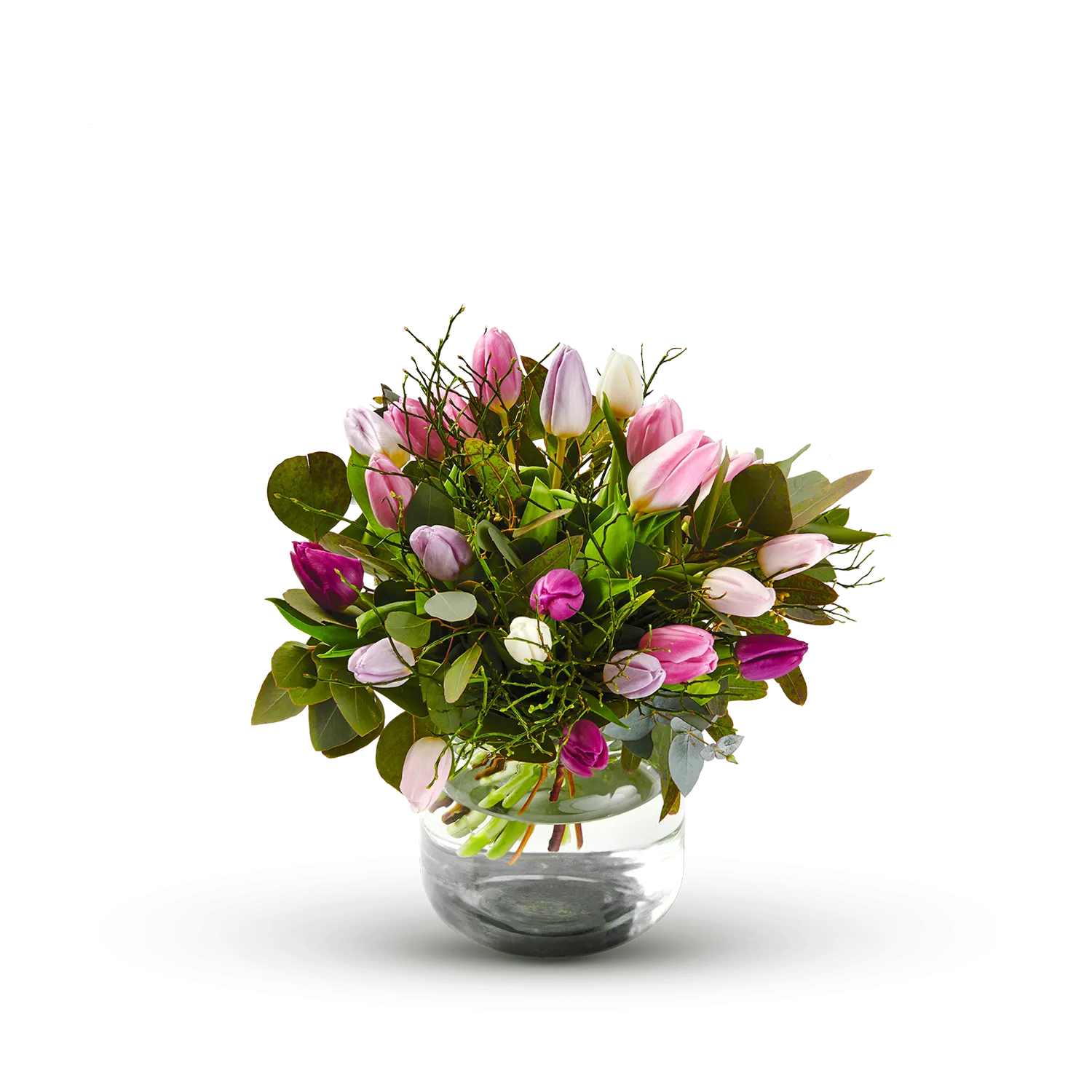 Bukiet z tulipanów w pastelowych kolorach