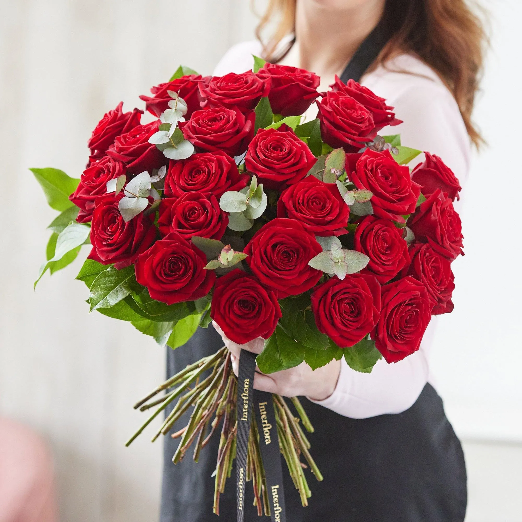 24 Red Rose Hand-Tied. - Gibraltar